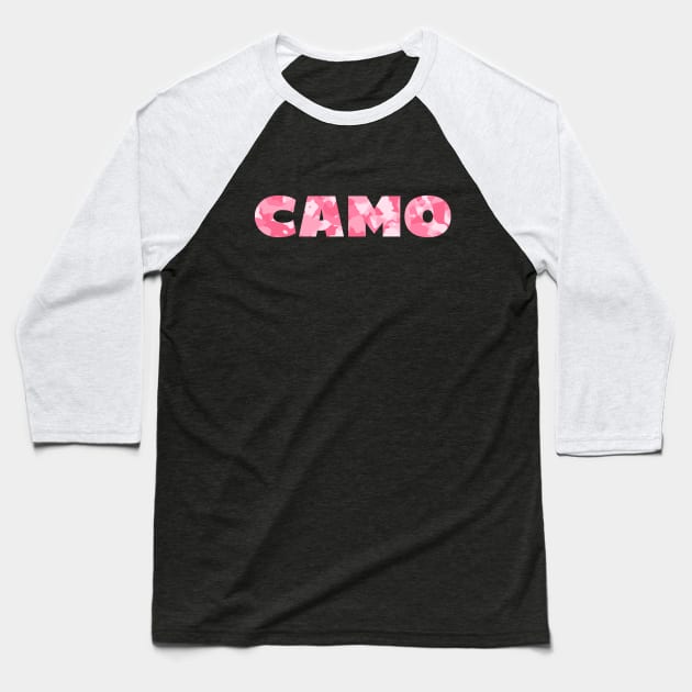 Rosy Camouflage Baseball T-Shirt by Rili22